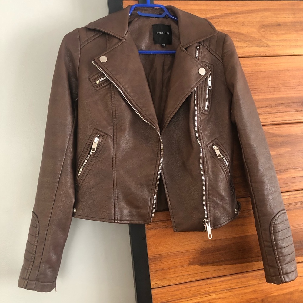 Dynamite women’s leather jacket XS